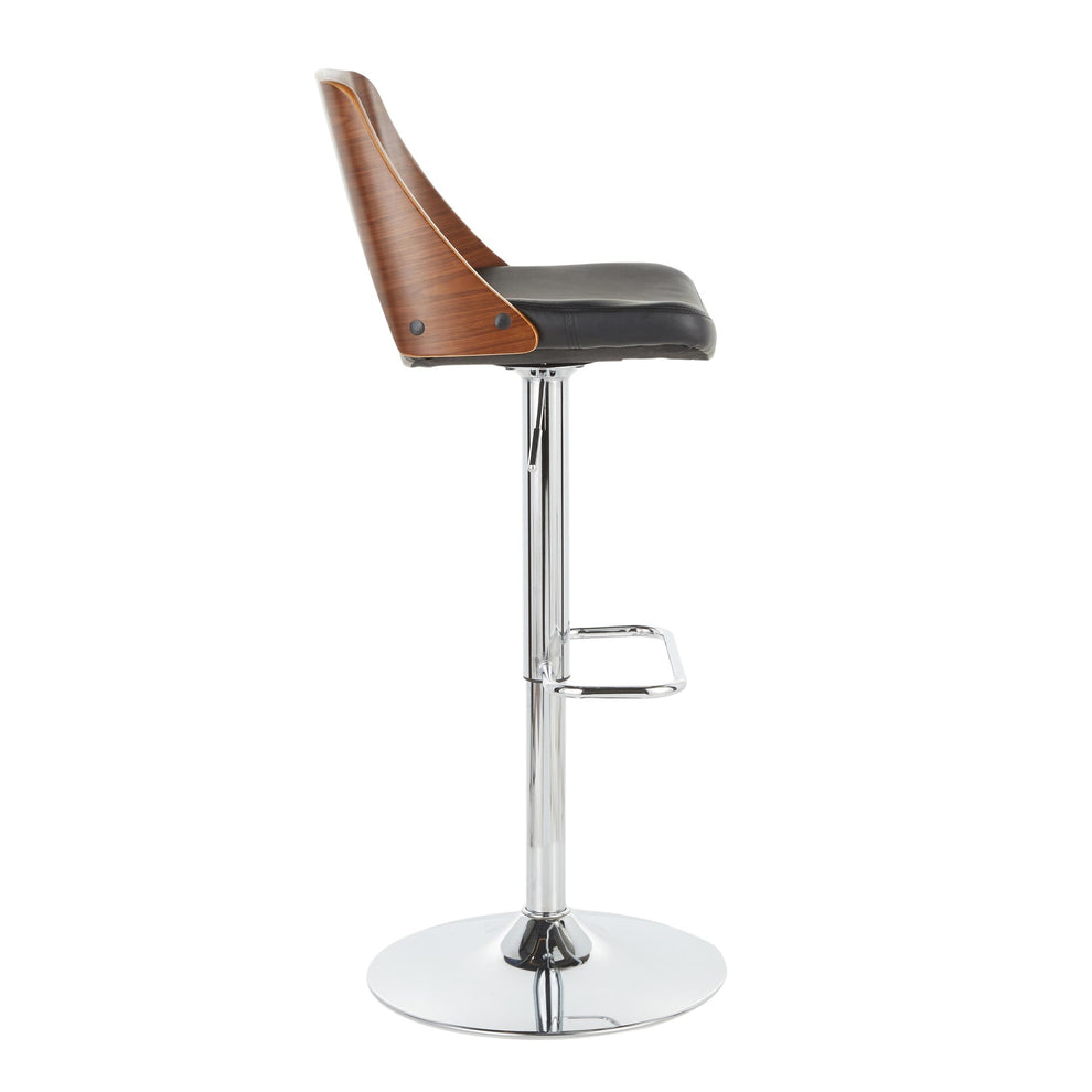 Valencia Adjustable Barstool - Set of 2 Black  By LumiSource | Bar Stools | Modishstore - 5