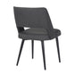 Valencia Mid-Century Modern Chair in Black Steel and Charcoal Fabric By LumiSource | Side Chairs | Modishstore - 6