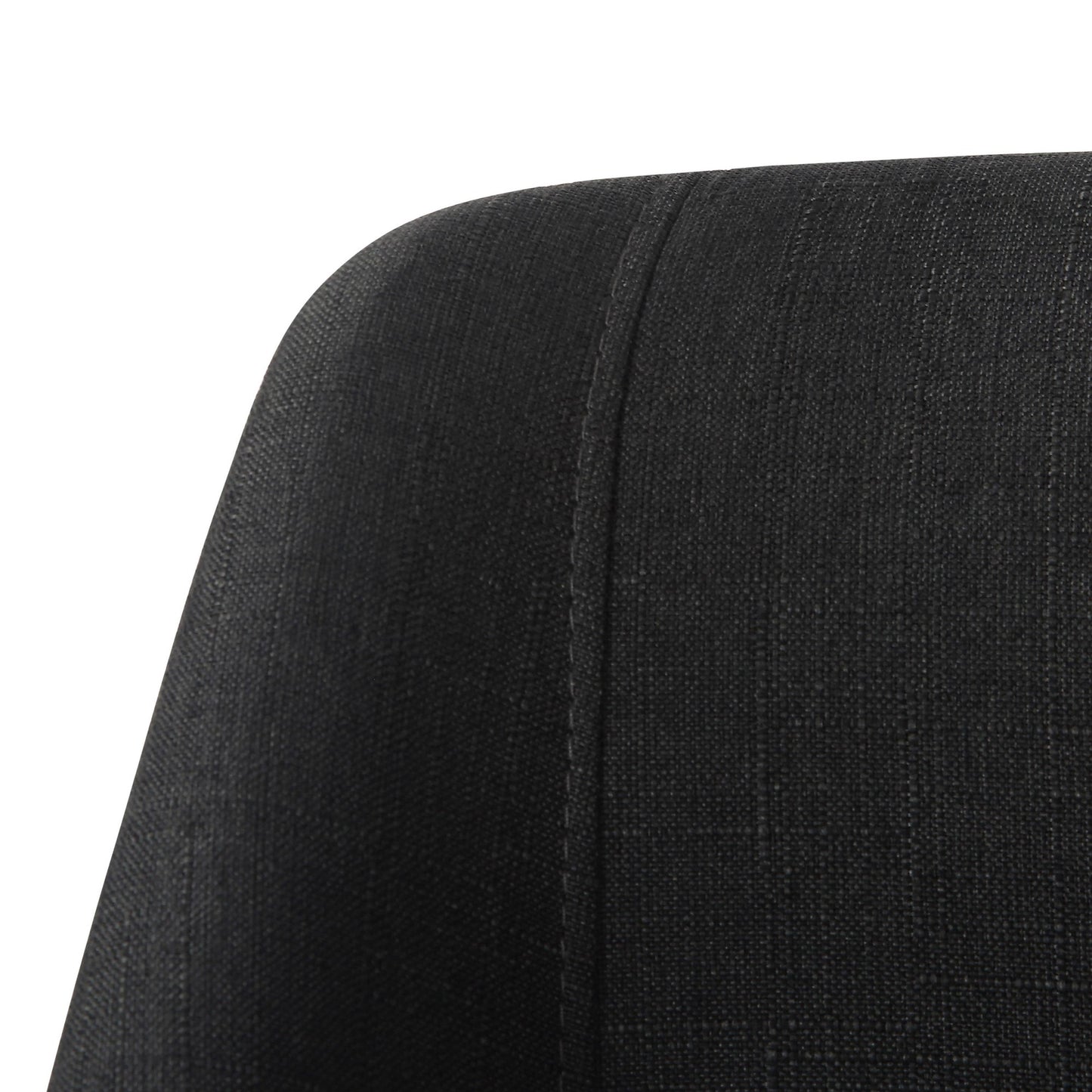 Valencia Mid-Century Modern Chair in Black Steel and Charcoal Fabric By LumiSource | Side Chairs | Modishstore - 3