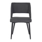 Valencia Mid-Century Modern Chair in Black Steel and Charcoal Fabric By LumiSource | Side Chairs | Modishstore - 8