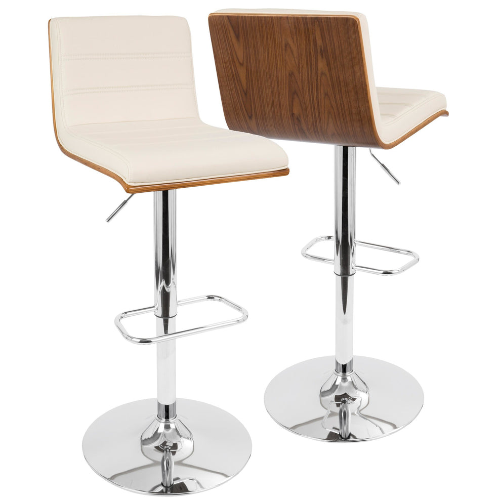 Valencia Adjustable Barstool - Set of 2 Black  By LumiSource | Bar Stools | Modishstore - 21
