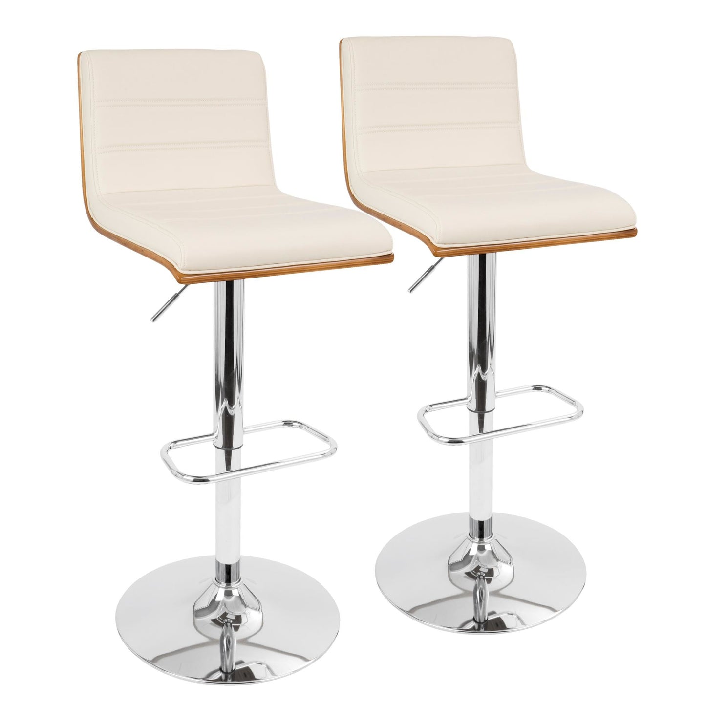 Valencia Adjustable Barstool - Set of 2 Black  By LumiSource | Bar Stools | Modishstore - 20