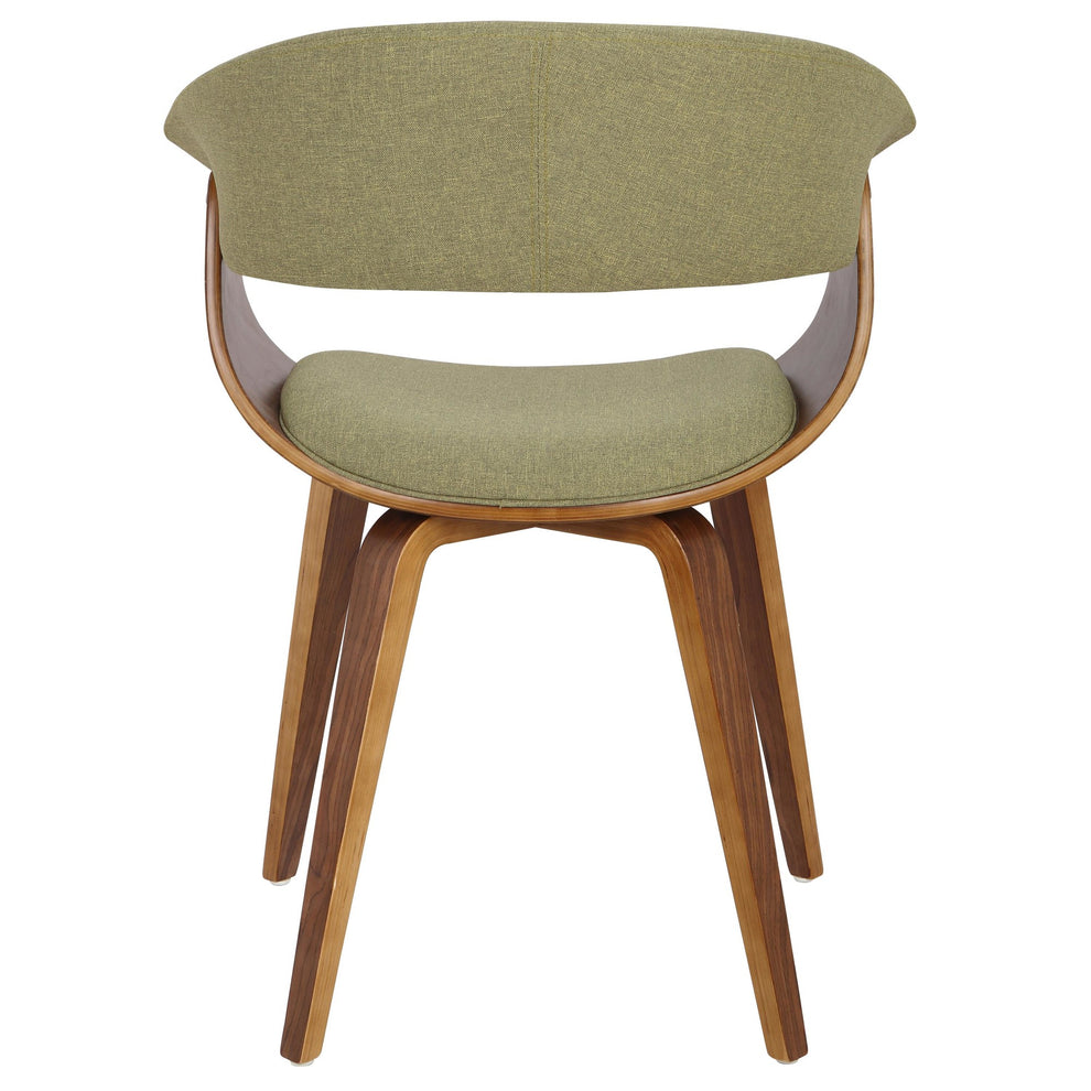 Vintage Mod Mid-Century Modern Dining/accent Chair in Walnut Wood and Blue Fabric By LumiSource - Set of 2 | Dining Chairs | Modishstore - 30