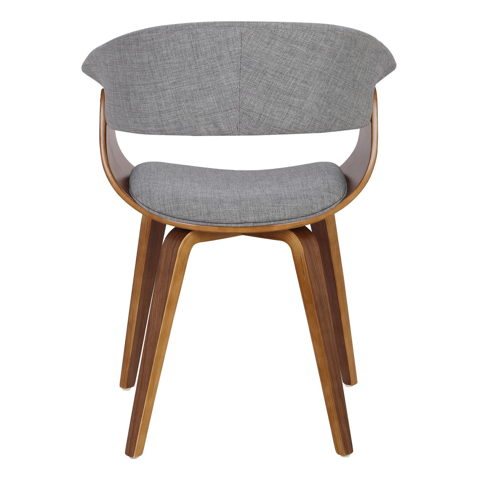Vintage Mod Mid-Century Modern Dining/accent Chair in Walnut Wood and Blue Fabric By LumiSource - Set of 2 | Dining Chairs | Modishstore - 38