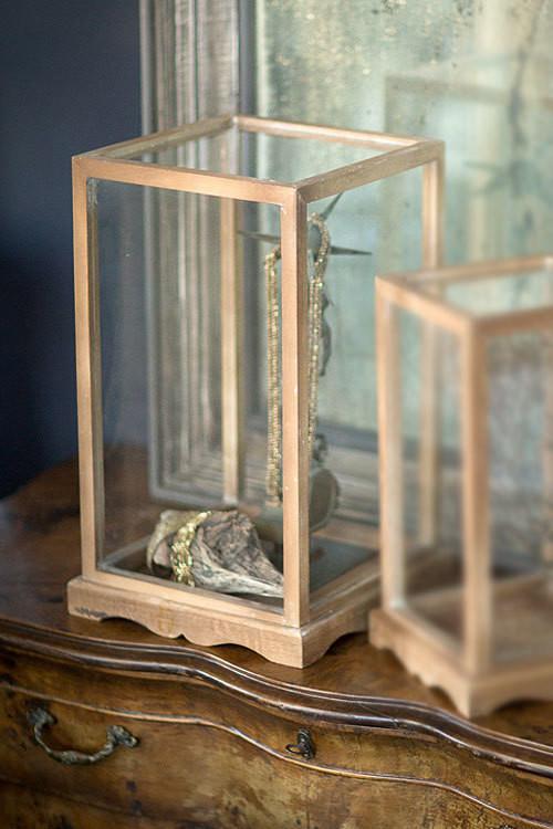 Vagabond Vintage Wood and Glass Large Display Box | Modishstore | Display Cases