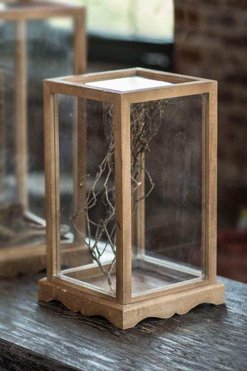 Vagabond Vintage Wood and Glass Display Box | Modishstore | Display Cases