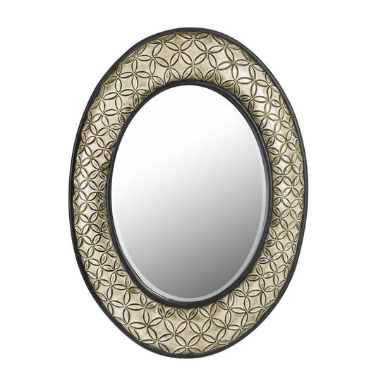 Cal Lighting WA-2151MIR Sartene Oval Pu Beveled Mirror | Modishstore | Mirrors