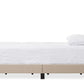 baxton studio paris modern and contemporary beige linen upholstered twin size tufting bed | Modish Furniture Store-2