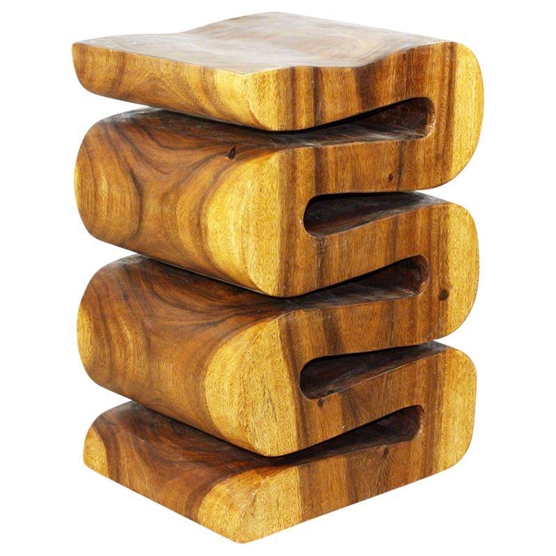 Haussmann Wave 12" - Walnut | Stools & Benches | Modishstore-4