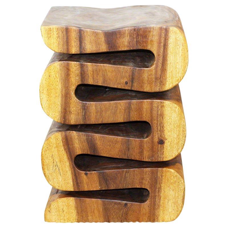 Haussmann Wave 12" - Walnut | Stools & Benches | Modishstore-3