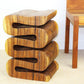 Haussmann Wave 12" - Walnut | Stools & Benches | Modishstore-2