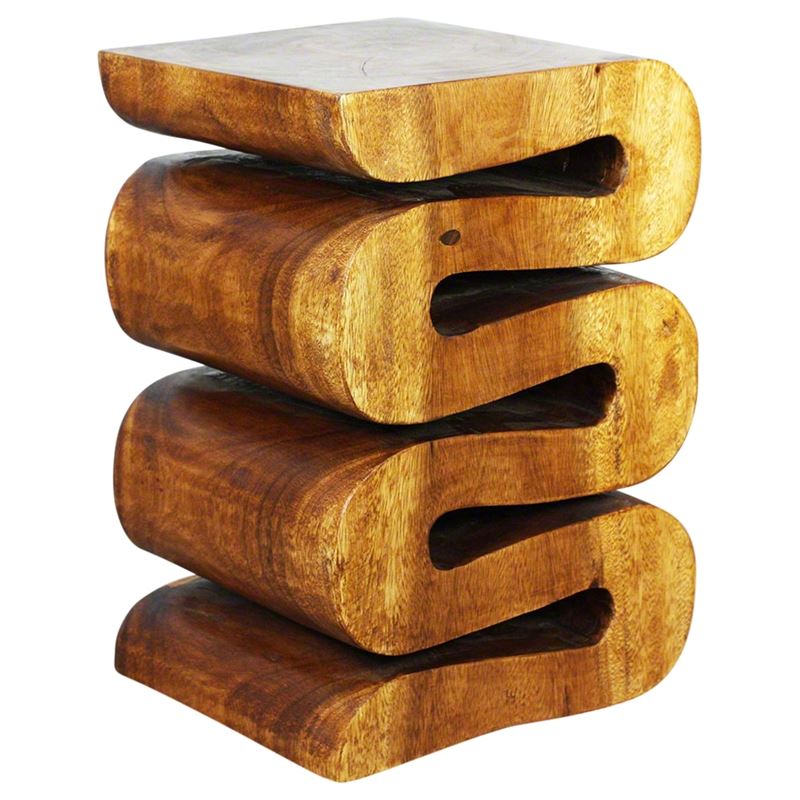 Haussmann Wave 12" Sq - Walnut | Stools & Benches | Modishstore-5
