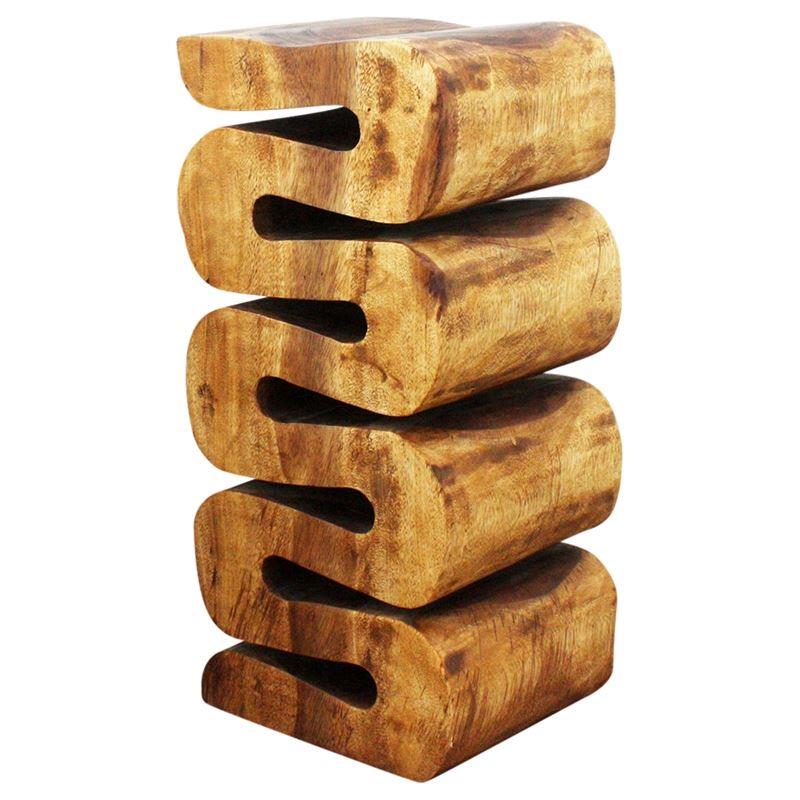Haussmann Wave 30" H - Walnut | Stools & Benches | Modishstore-2