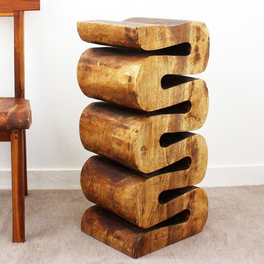 Haussmann Wave 30" H - Walnut | Stools & Benches | Modishstore