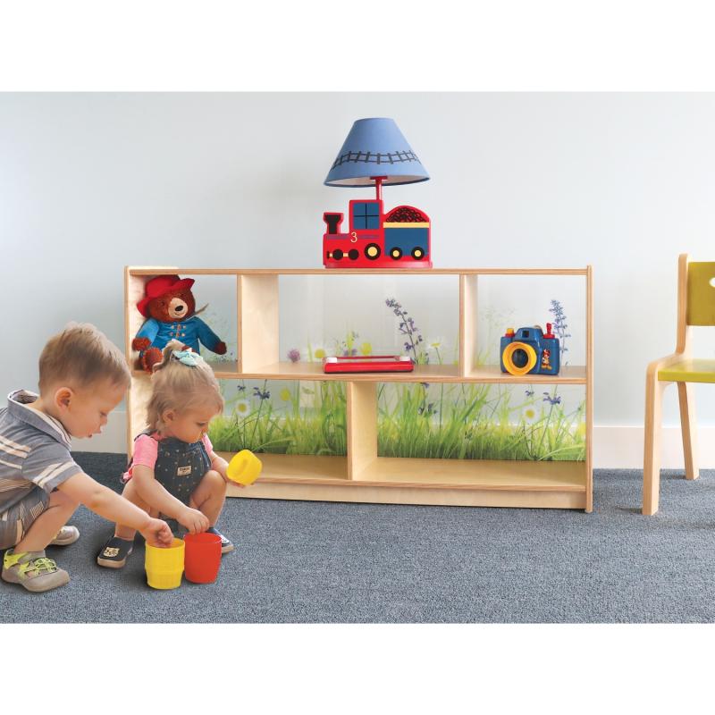 Whitney Brothers Nature View Acrylic Back Cabinet 24"H | Cabinets | Modishstore