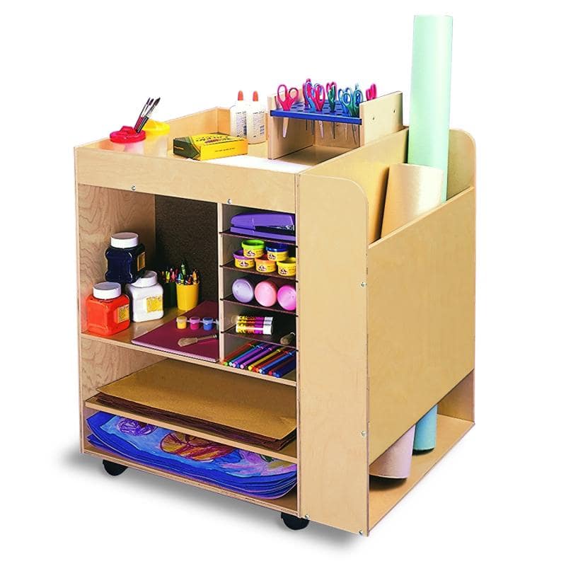 Whitney Brothers Rolling Art Cart | Bookcases | Modishstore-2