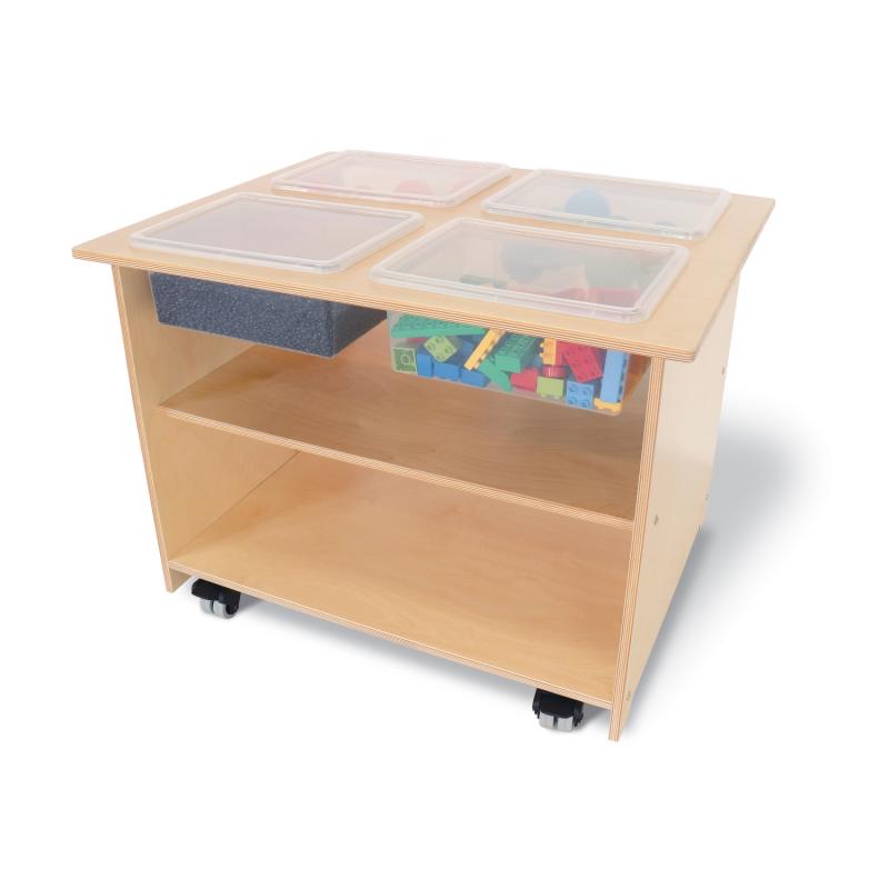 Whitney Brothers Mobile Sensory Table With Trays and Lids | Kids Collection | Modishstore-3