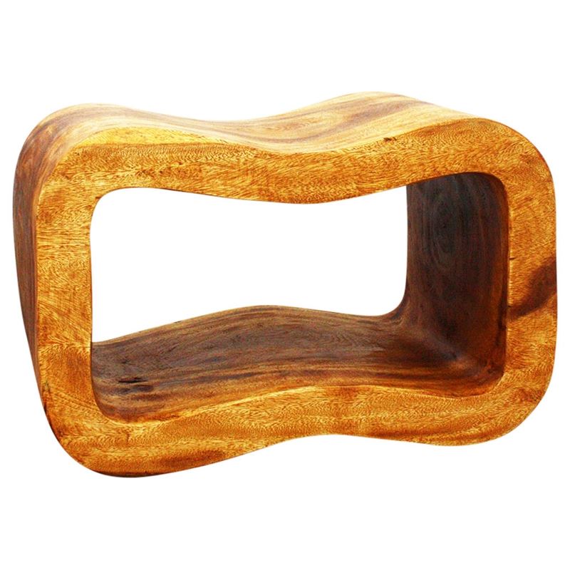 Haussmann Wave Bench 24" - Oak | Stools & Benches | Modishstore-4