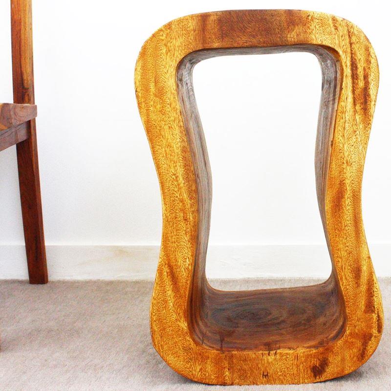 Haussmann Wave Bench 24" - Oak | Stools & Benches | Modishstore-2
