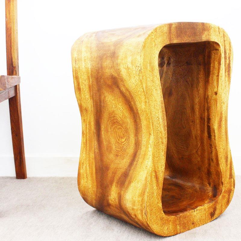 Haussmann Wave Bench 24" - Oak | Stools & Benches | Modishstore-3