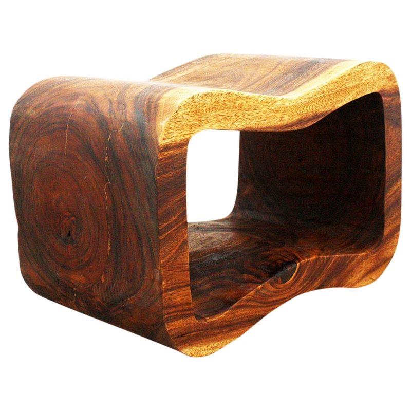 Haussmann Wave Bench 24" Walnut | Stools & Benches | Modishstore-2