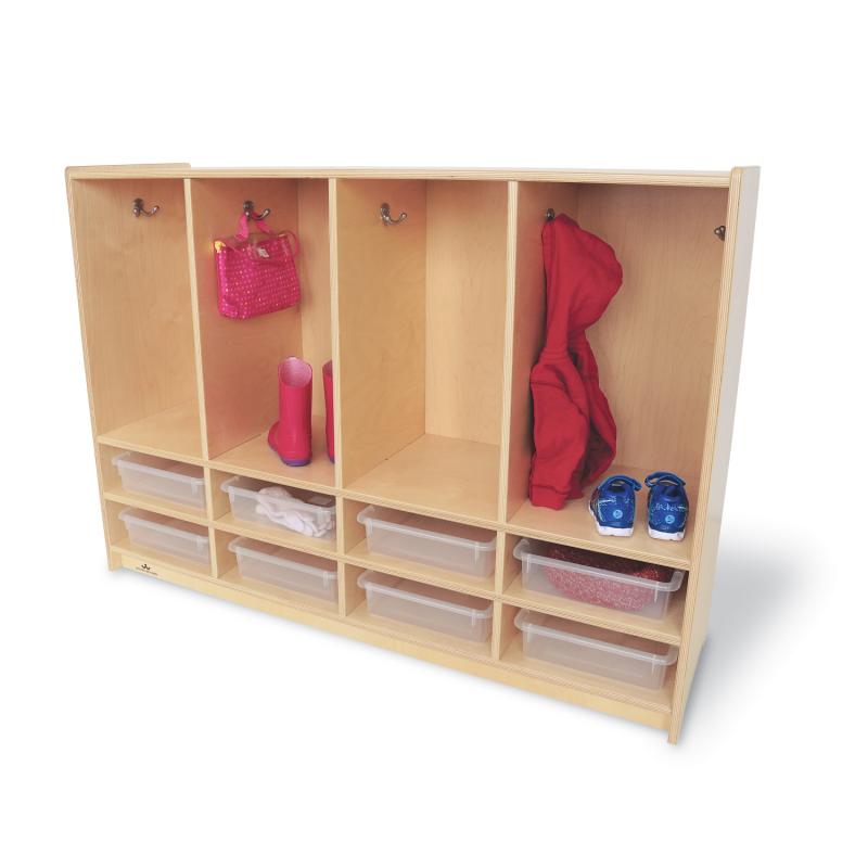 Whitney Brothers Toddler Eight Section Coat Locker With Trays | Kids Collection | Modishstore-3