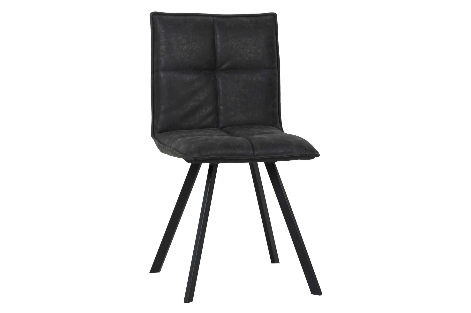 LeisureMod Wesley Modern Leather Dining Chair With Metal Legs | Dining Chairs | Modishstore