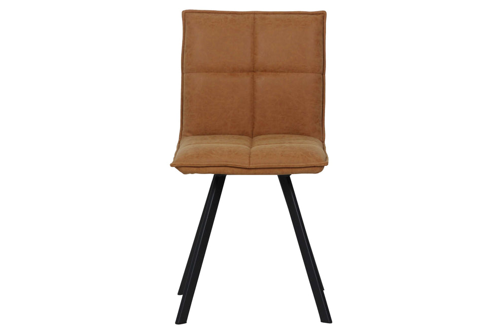 LeisureMod Wesley Modern Leather Dining Chair With Metal Legs Set of 2 | Dining Chairs | Modishstore - 5