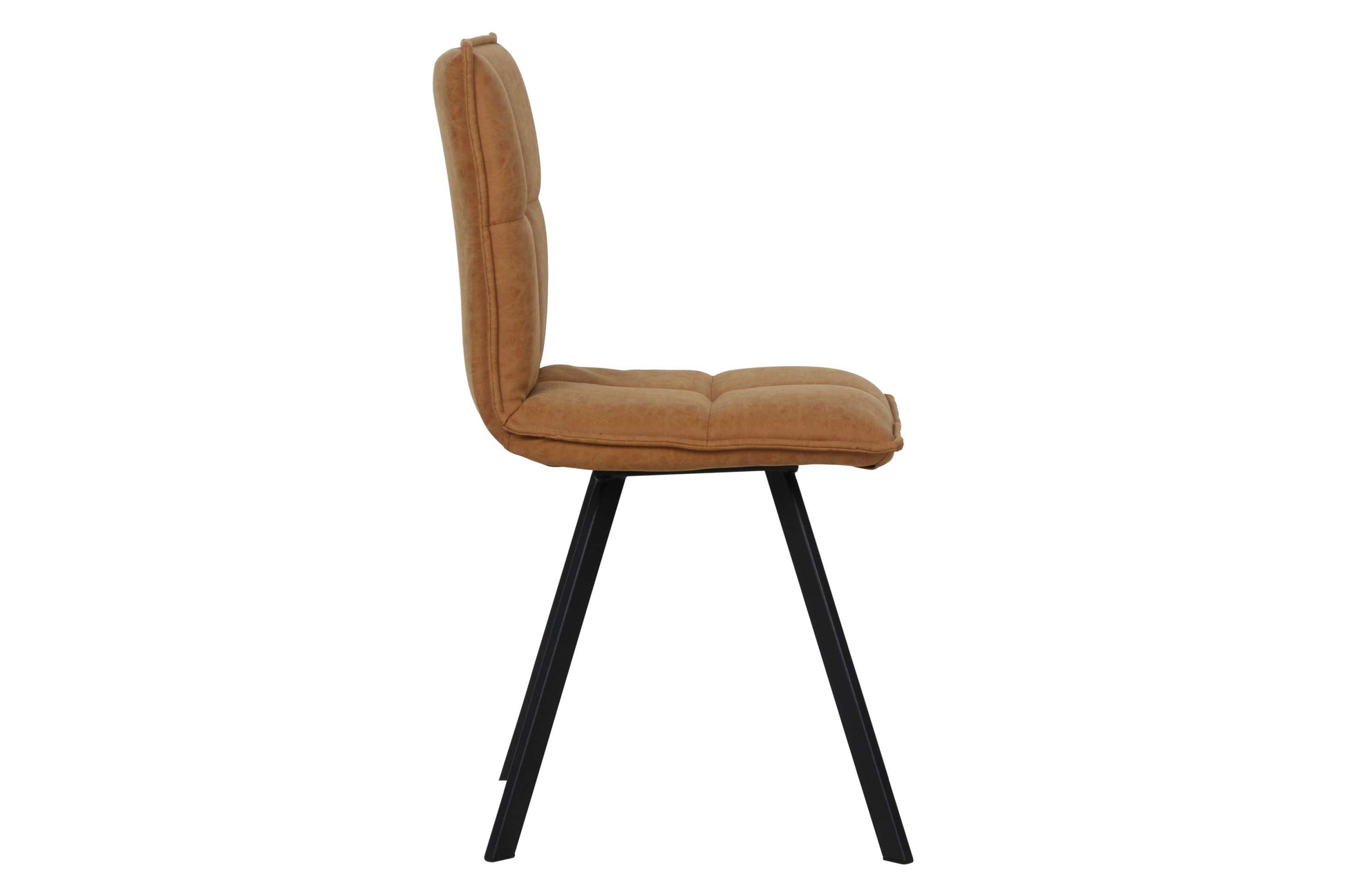 LeisureMod Wesley Modern Leather Dining Chair With Metal Legs Set of 2 | Dining Chairs | Modishstore - 4