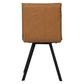 LeisureMod Wesley Modern Leather Dining Chair With Metal Legs Set of 2 | Dining Chairs | Modishstore - 3