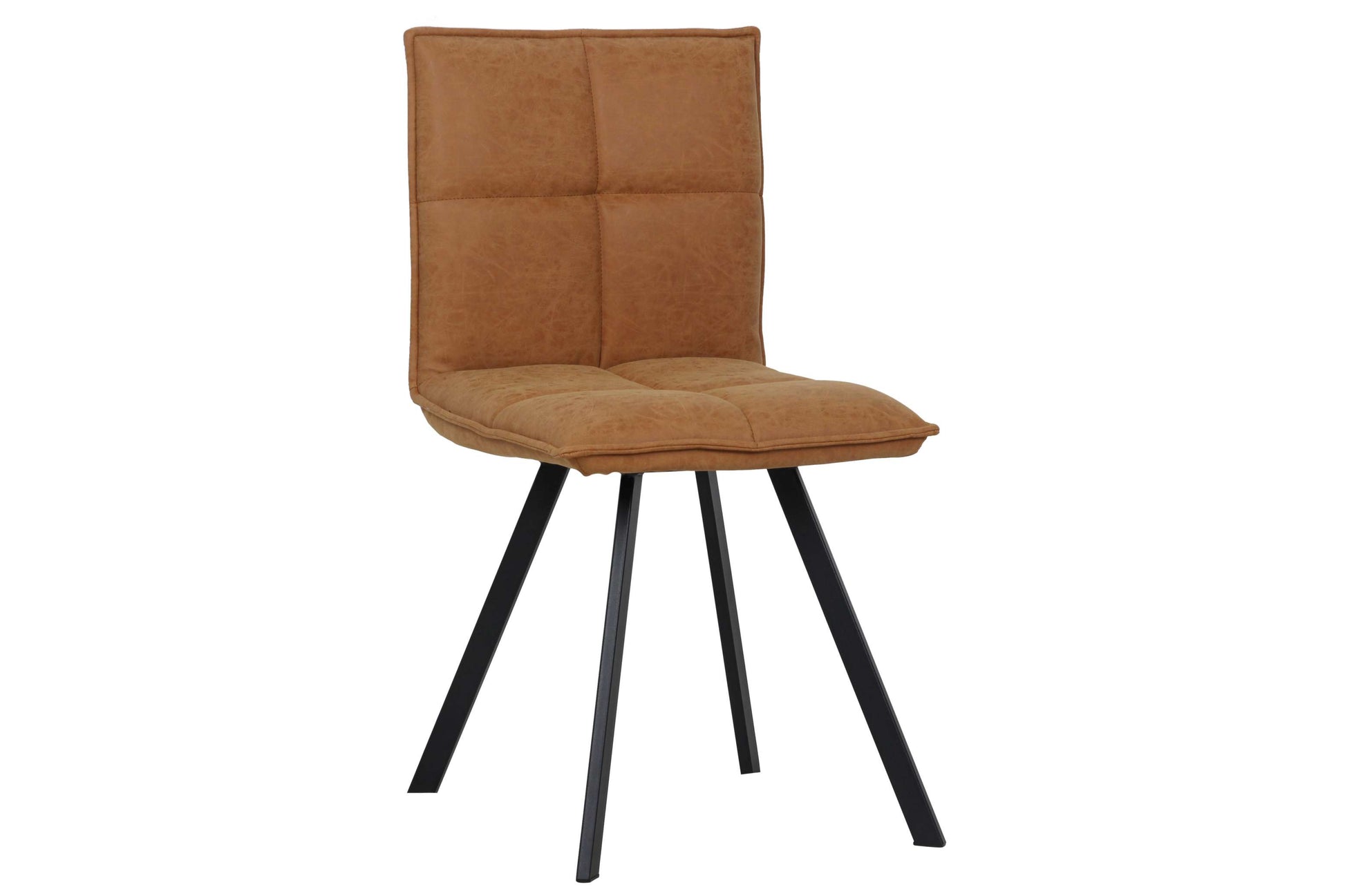 LeisureMod Wesley Modern Leather Dining Chair With Metal Legs | Dining Chairs | Modishstore - 2