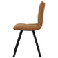 LeisureMod Wesley Modern Leather Dining Chair With Metal Legs | Dining Chairs | Modishstore - 3