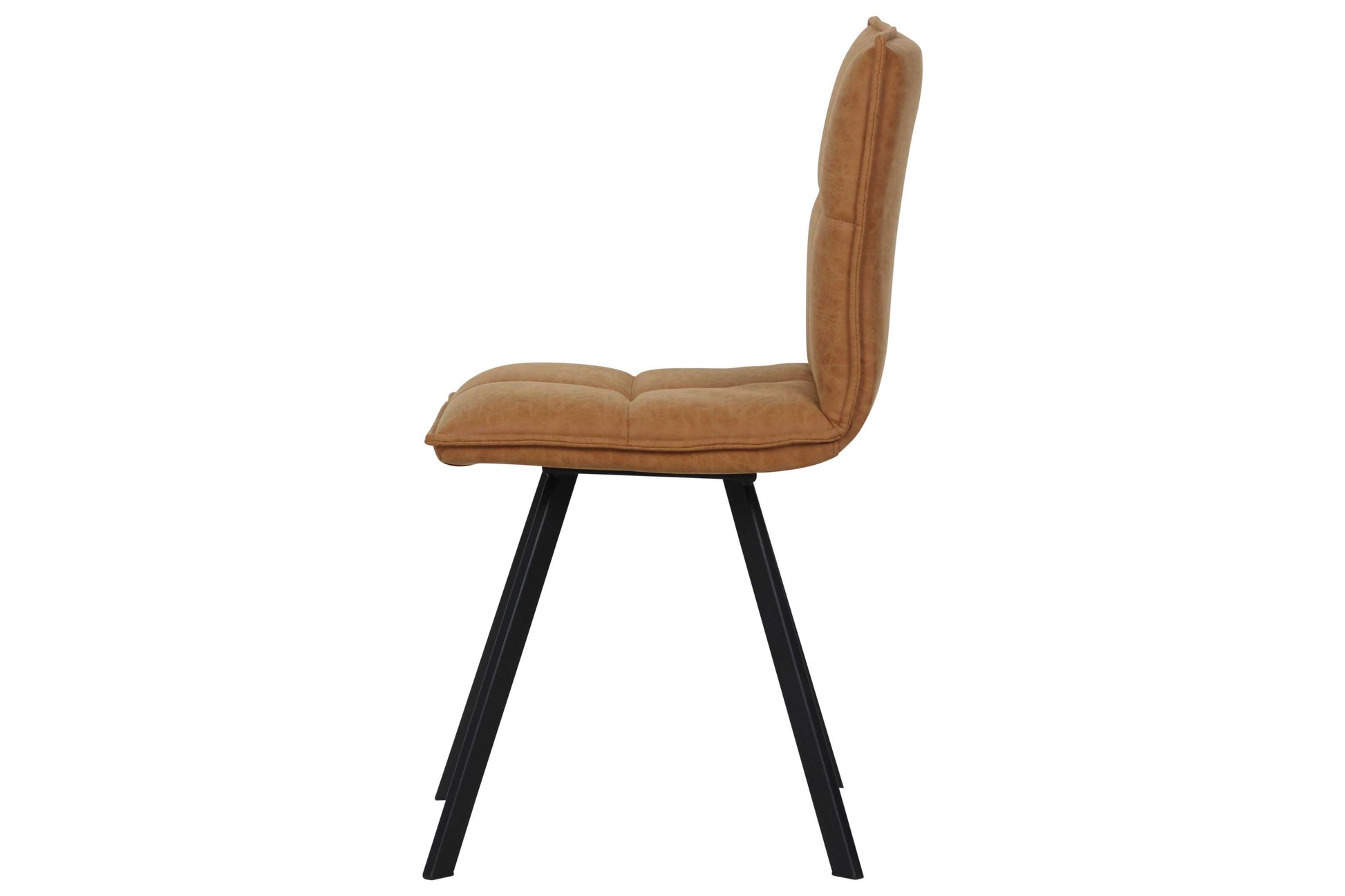 LeisureMod Wesley Modern Leather Dining Chair With Metal Legs | Dining Chairs | Modishstore - 3