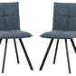 LeisureMod Wesley Modern Leather Dining Chair With Metal Legs Set of 2 | Dining Chairs | Modishstore - 13