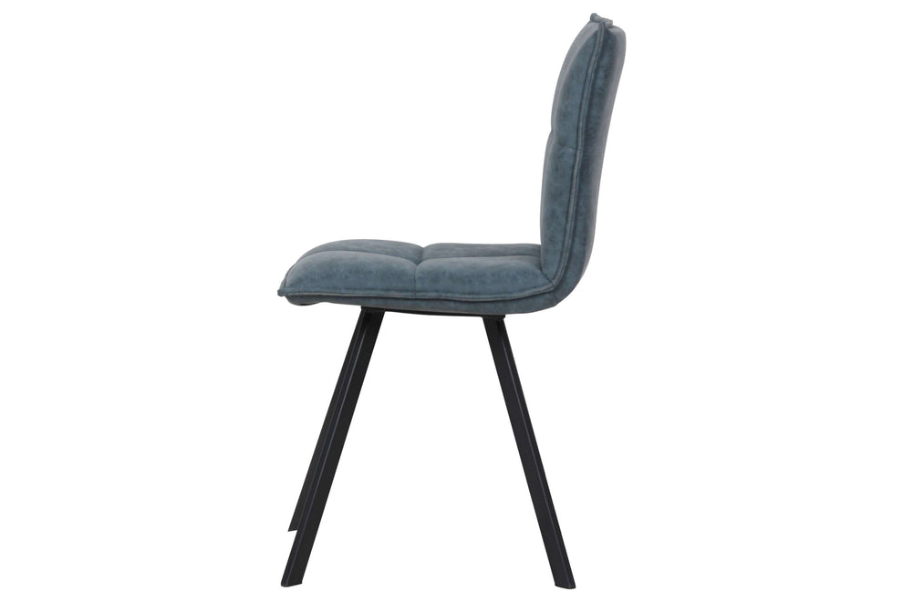 LeisureMod Wesley Modern Leather Dining Chair With Metal Legs Set of 2 | Dining Chairs | Modishstore - 9