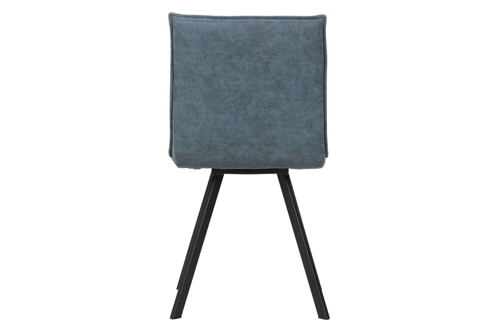 LeisureMod Wesley Modern Leather Dining Chair With Metal Legs | Dining Chairs | Modishstore - 9