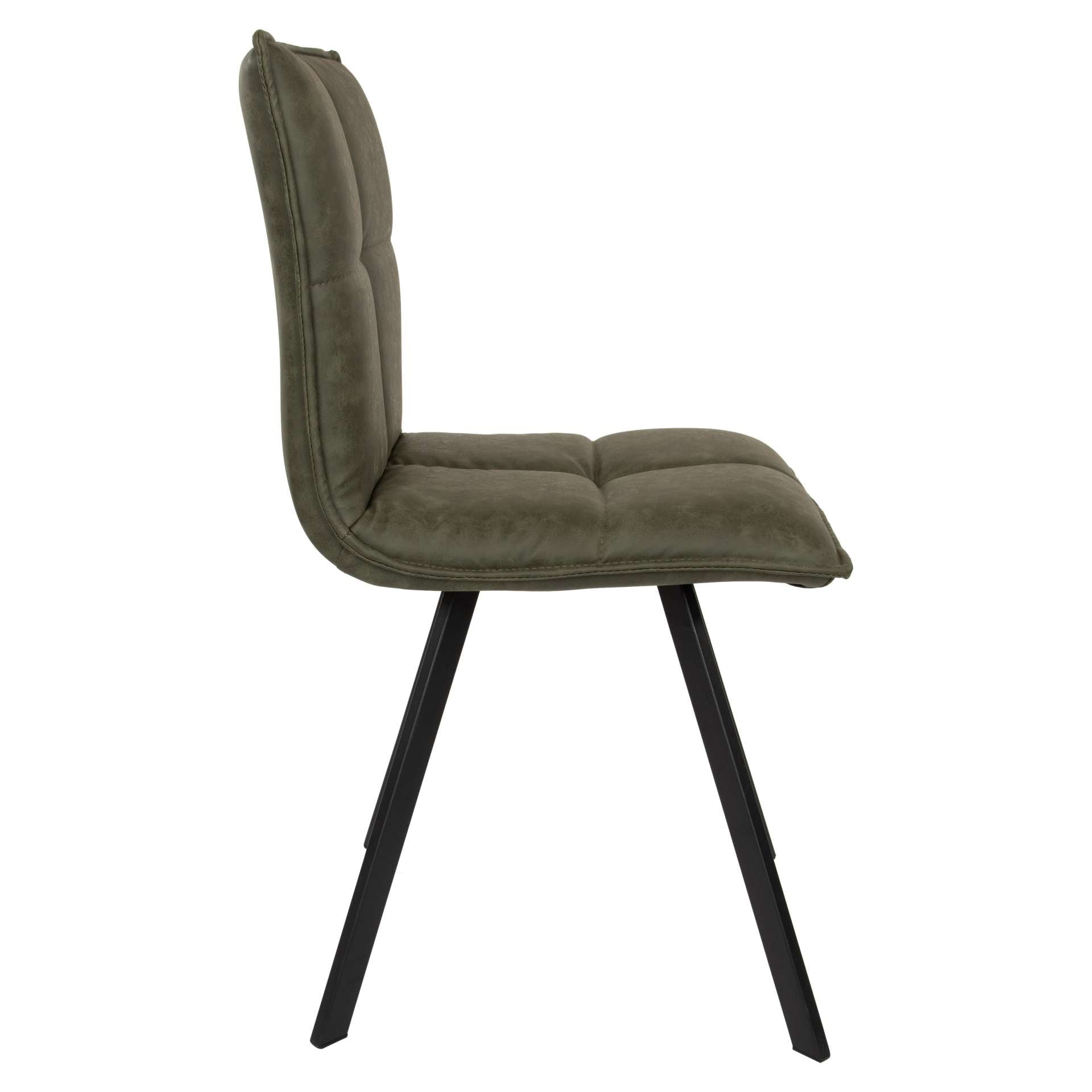LeisureMod Wesley Modern Leather Dining Chair With Metal Legs Set of 2 | Dining Chairs | Modishstore - 16