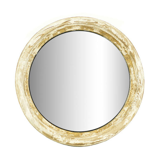 Vagabond Vintage Distressed White Wooden Mirror | Modishstore | Mirrors