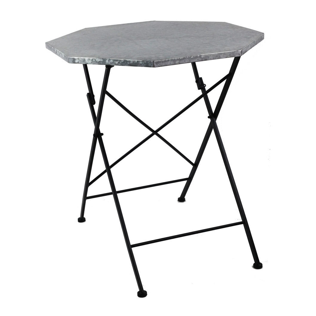 Vagabond Vintage Zinc Hexagonal Folding Table | Modishstore | End Tables