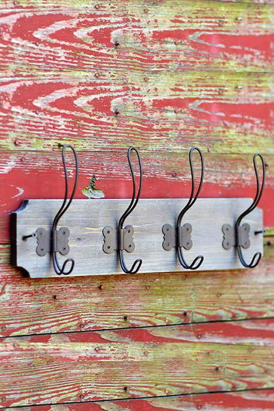 Vagabond Vintage Wooden French Wire Coat Rack | Modishstore | Hooks & Racks