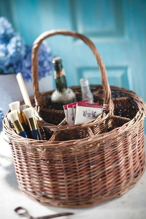 Vagabond Vintage Wicker Buffet Basket | Modishstore | Bins, Baskets & Buckets