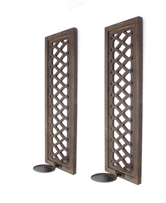 Screen Gems S/2 Wood Candle Holder - WD-080 | Candle Holders | Modishstore