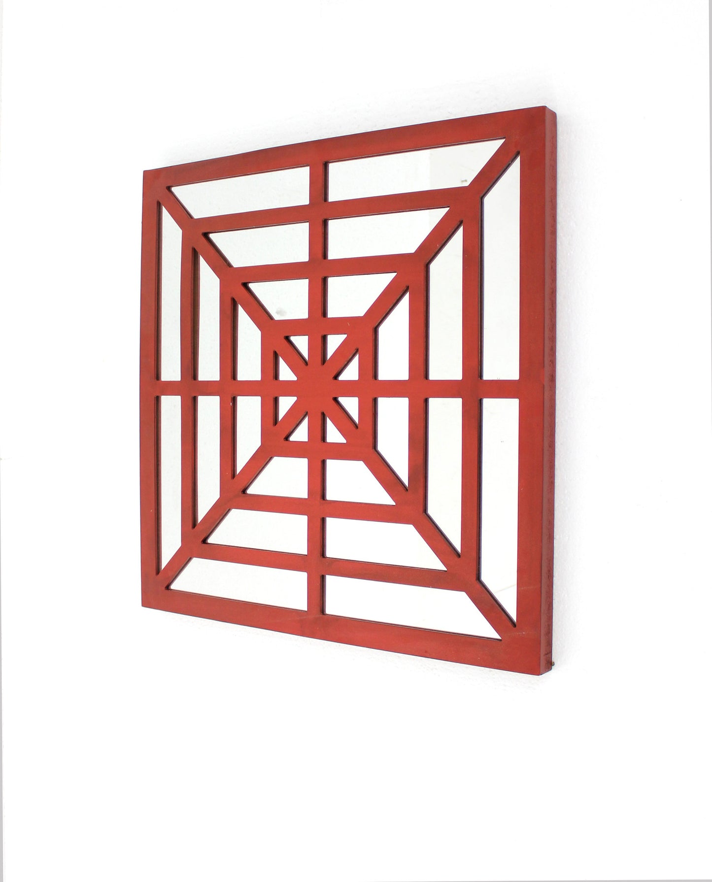 Screen Gems Square Red Mirror Wall Decor - Set of 2 - WD-104 | Wall Decor | Modishstore