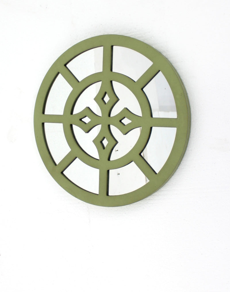Screen Gems Round Green Mirror Wall Decor - Set of 2 - WD-108 | Wall Decor | Modishstore
