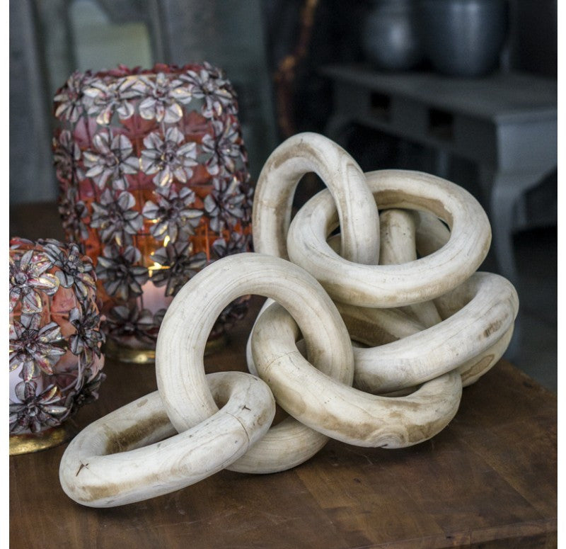 Gold Leaf Design Group Wood Chain | Sculptures | Modishstore