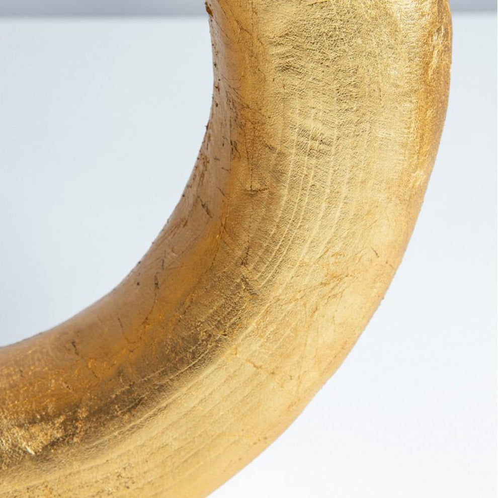 Gold Leaf Design Group Wood Ring Sculpture | Sculptures | Modishstore - 9