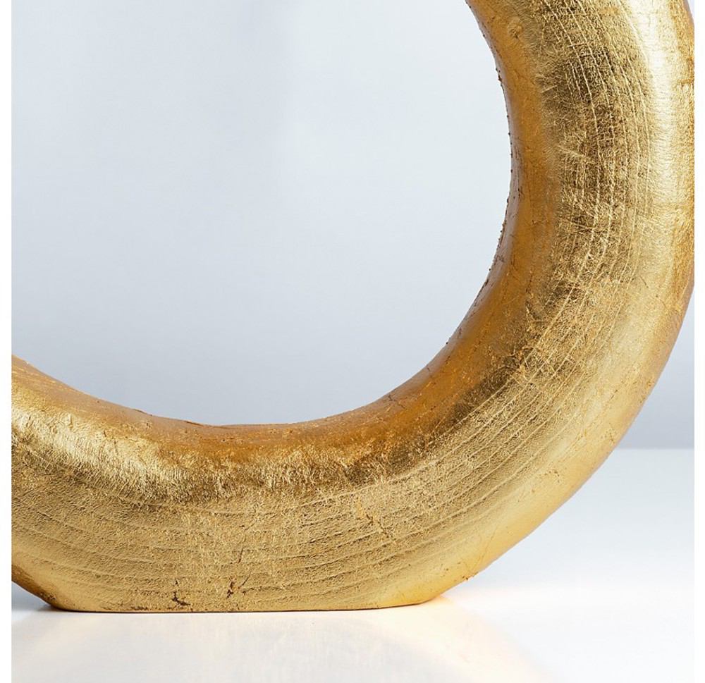 Gold Leaf Design Group Wood Ring Sculpture (Set of 2) | Sculptures | Modishstore-11