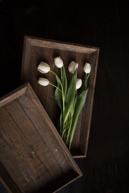 Vagabond Vintage Old Wood Trays - Set of Two | Modishstore | Trays