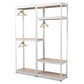 baxton studio gavin white metal 7 shelf closet storage racking organizer | Modish Furniture Store-2