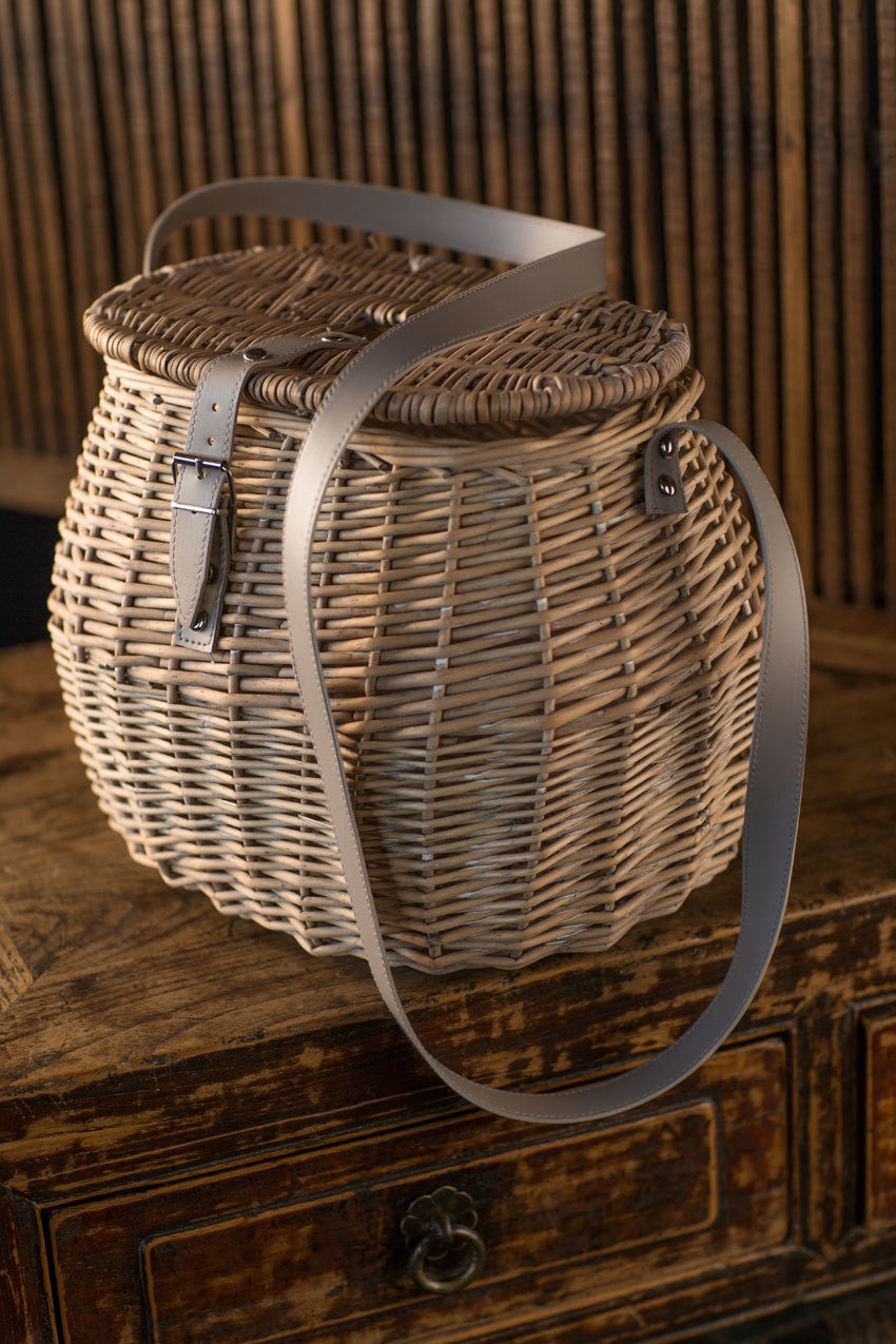 Vagabond Vintage Willow Fishing Basket | Modishstore | Bins, Baskets & Buckets